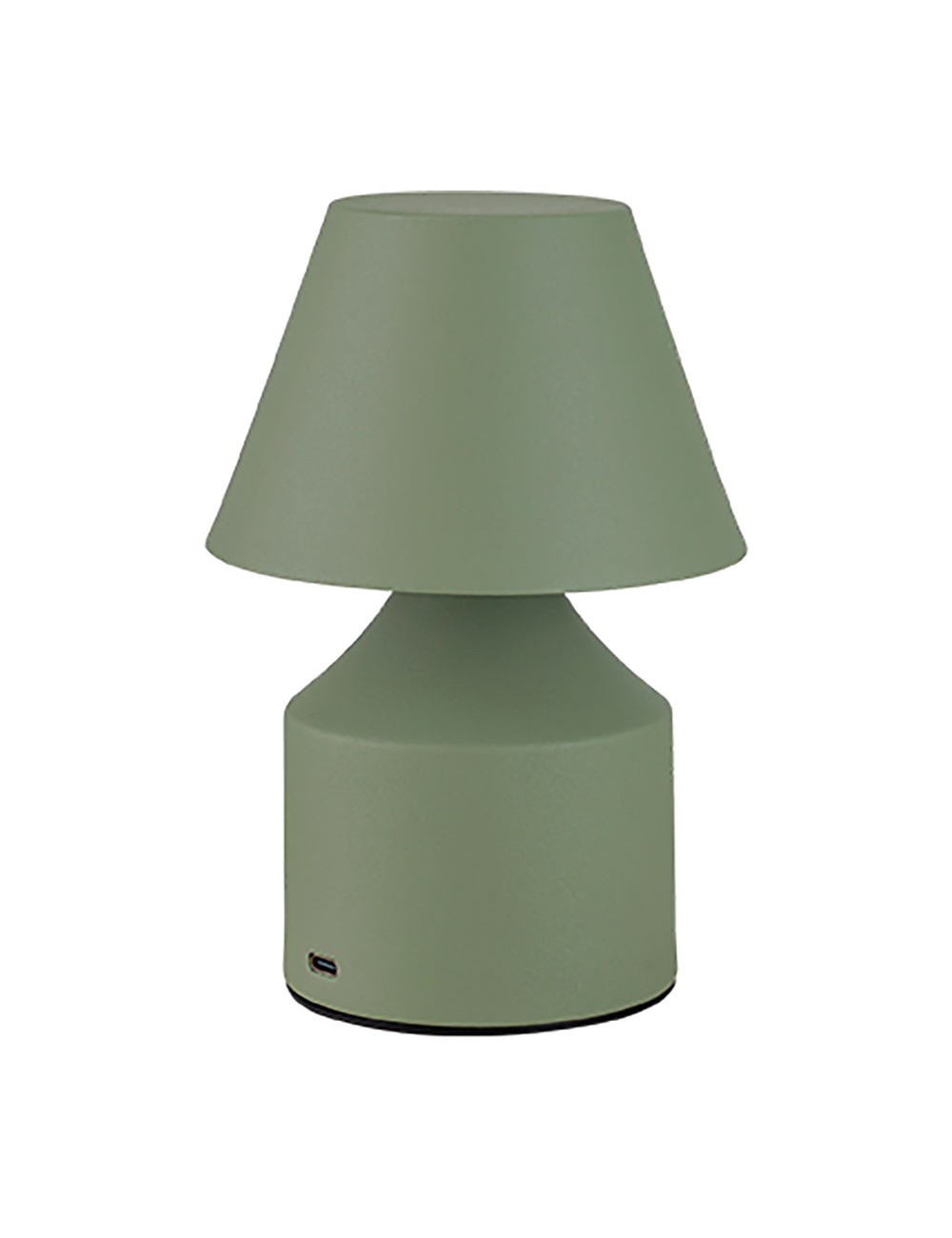 Lámpara metálica led 3cct de mesa recargable 2 w 200 lm, verde, ø110 x 163 mm