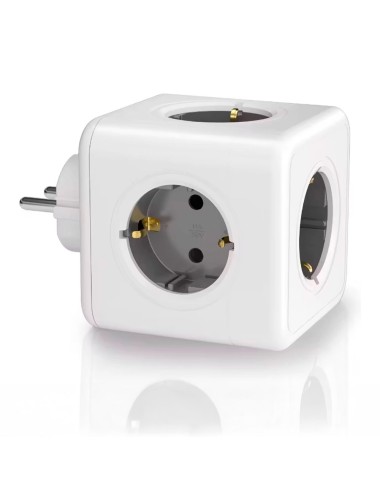 Clavija modular 5 tomas schuko 2p+t 16 a 3680 w 250 v~ blanca compatible con ref 40292, 40293