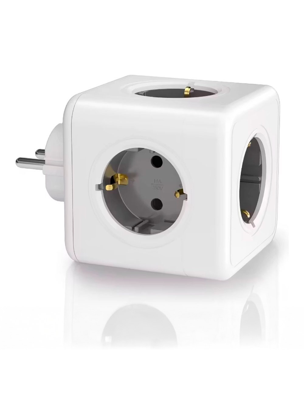 Clavija modular 5 tomas schuko 2p+t 16 a 3680 w 250 v~ blanca compatible con ref 40292, 40293