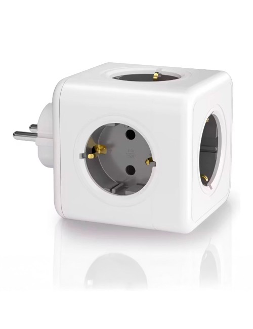 Clavija modular 5 tomas schuko 2p+t 16 a 3680 w 250 v~ blanca compatible con ref 40292, 40293