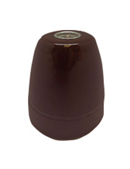 Portalámparas cerámico vintage e27 4 a 100 w 250 v~ marrón, ø47 x 59 mm