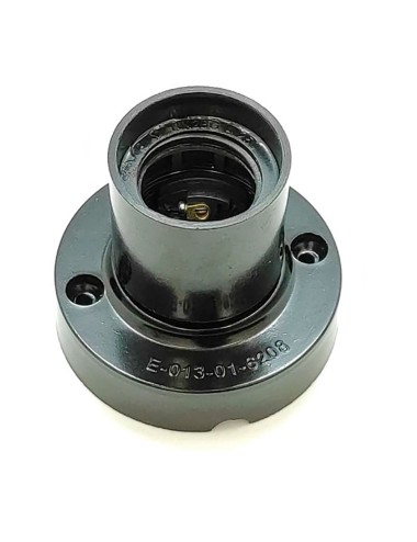 Portalámparas superficie e27 4 a 250 v~ negro ø67 x 57 mm