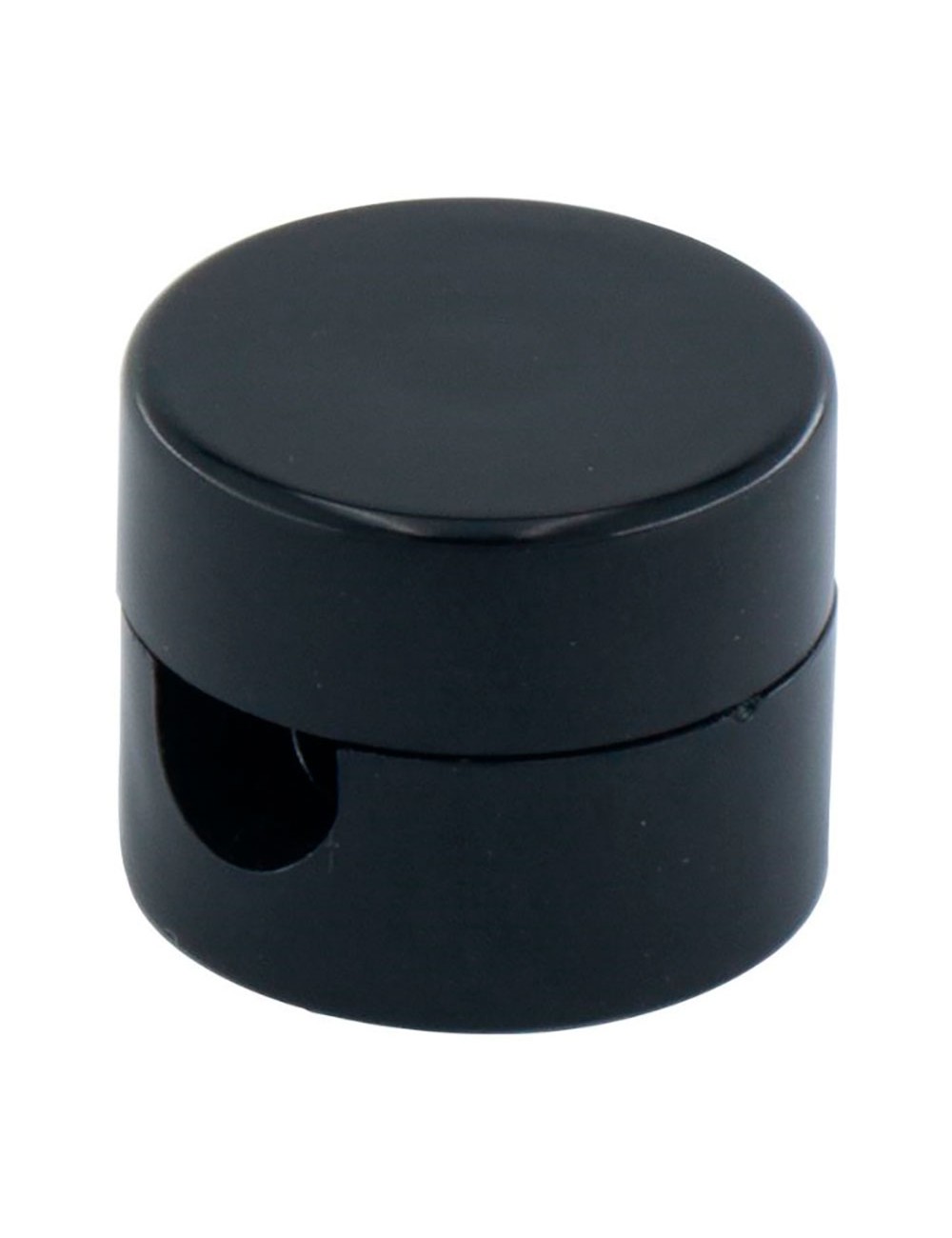 Sujetacables de plástico, redondo, negro, 5 uds