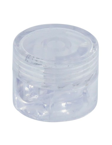 Sujetacables de plástico, redondo, transparente, 5 uds