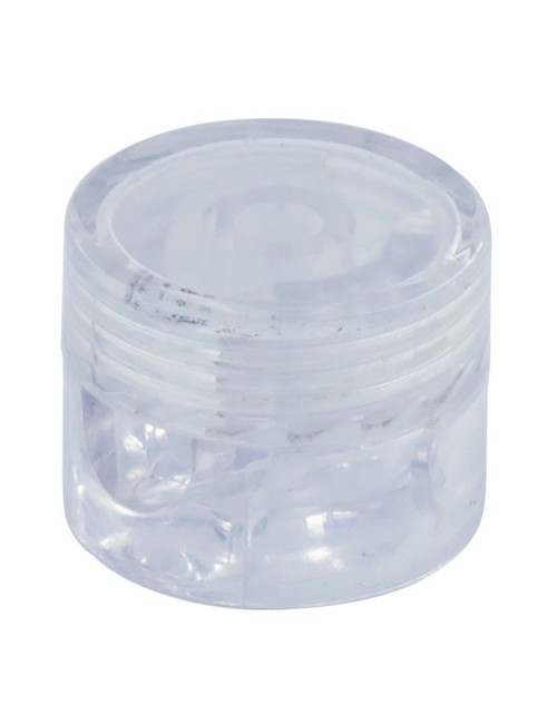 Sujetacables de plástico, redondo, transparente, 5 uds