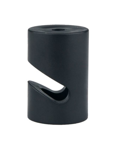 Sujetacables de plástico, cilíndrico, en v, negro, 5 uds