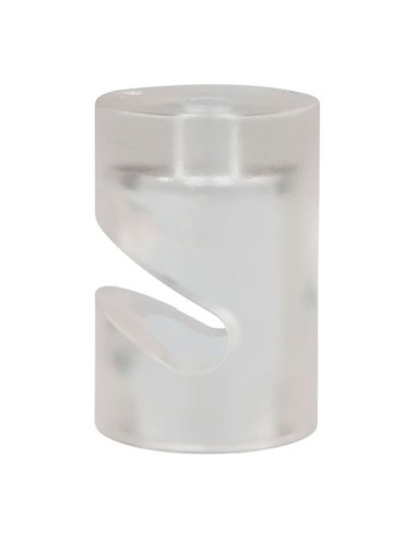 Sujetacables de plástico, cilíndrico en v, transparente, 5 uds