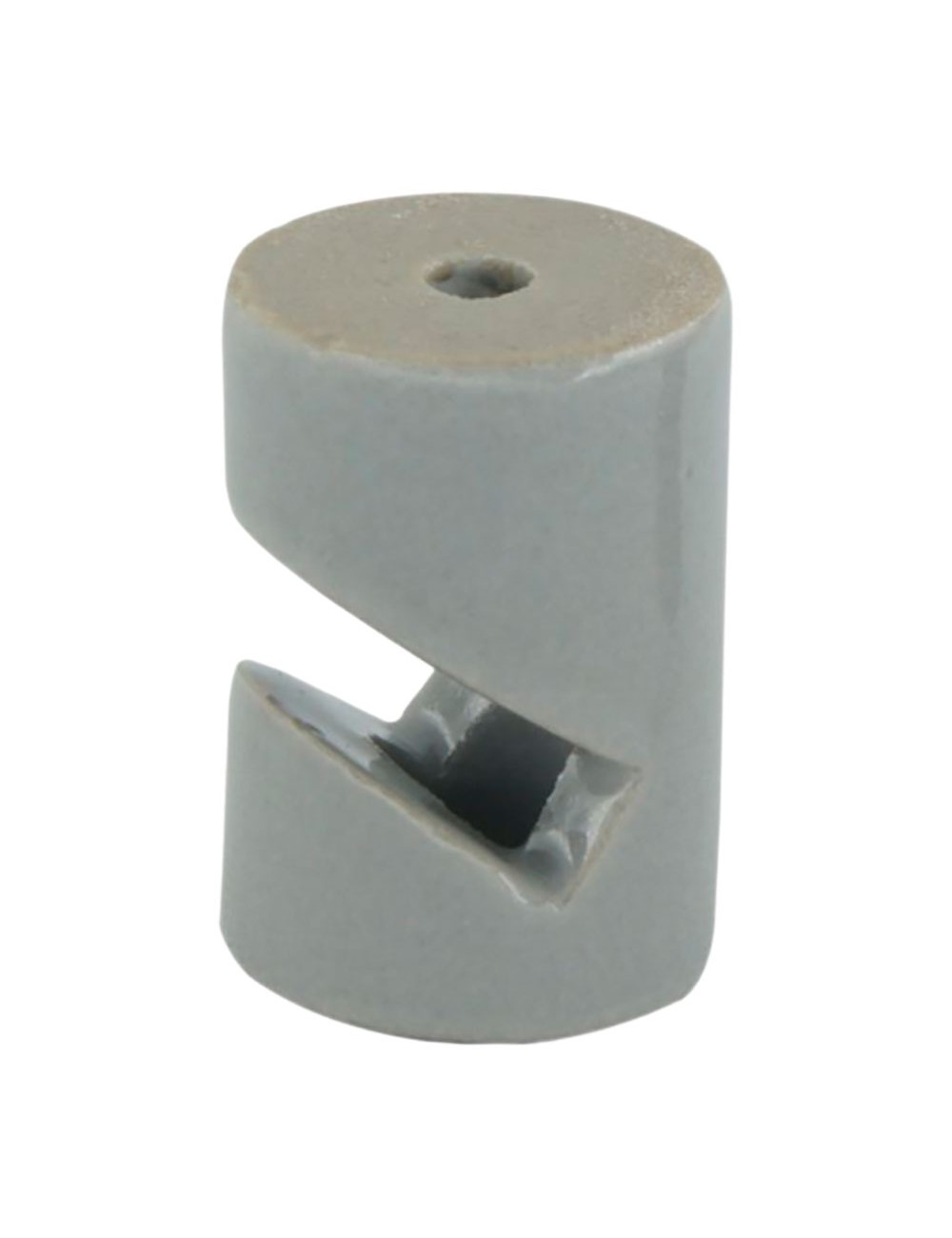 Sujetacables porcelana cilíndrico en v negro, 5 uds, ø20 x 30 mm