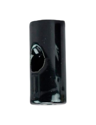 Derivacables de porcelana cilíndrico para techo, negro, 5 uds ø20 x 45 mm