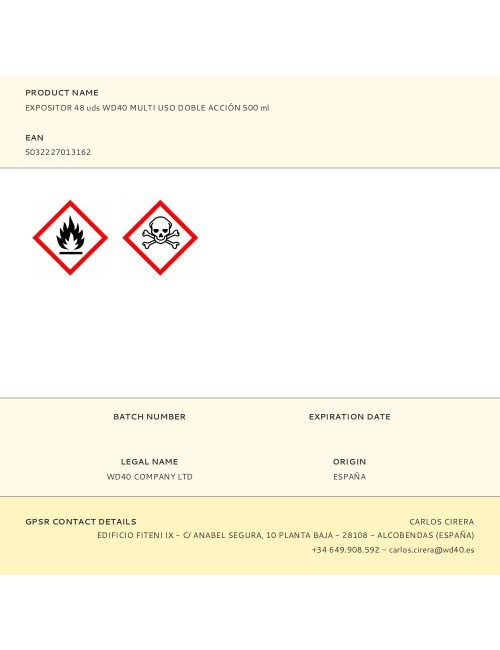 Expositor 48 uds wd40 multi uso doble acción 500 ml *** promoción regalo 6 uds desengrasante profesional specialist 1 l ref. ...