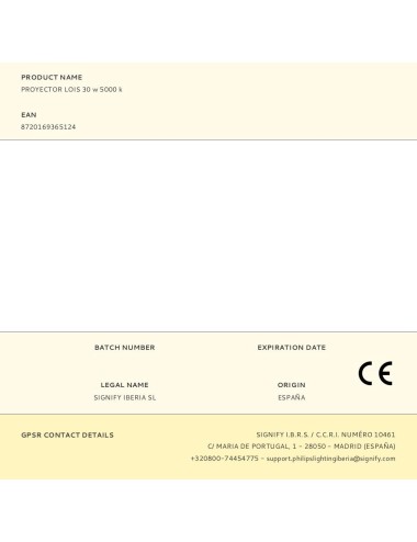 Foco proyector lois 30 w 5000 k 3200 lm negro