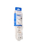 Base múltiple 3 tomas schuko, interruptor, 2 usb a + c, 1,5m de cable h05vv-f, 3g1,5 mm, 16a 250v~, blanca