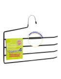 Percha antideslizante para 4 pantalones, color azul