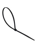 Brida nylon 7,6 x 200 mm negra, 100 uds