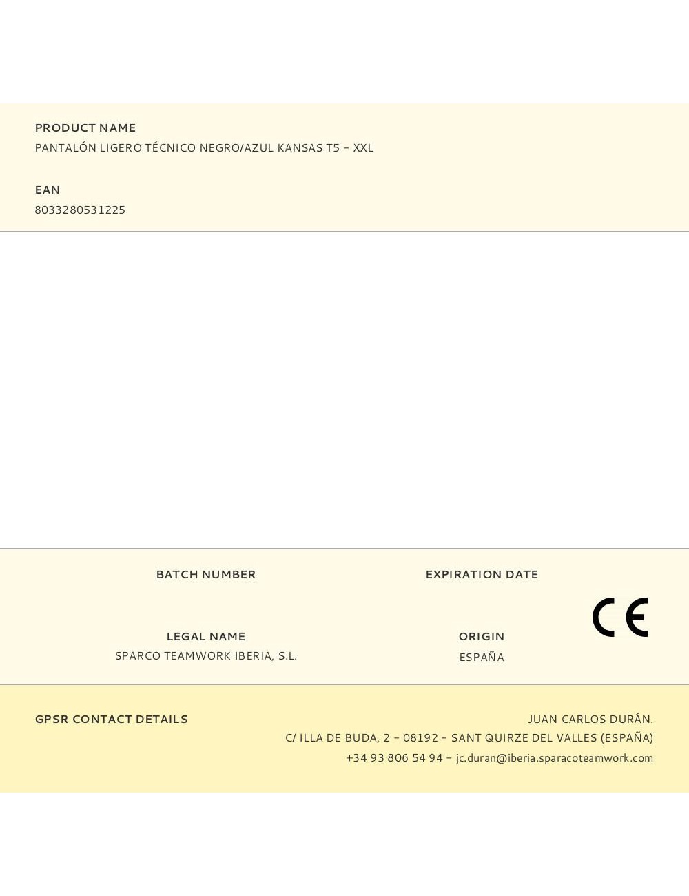 Pantalón ligero técnico negro/azul kansas t5 - xxl