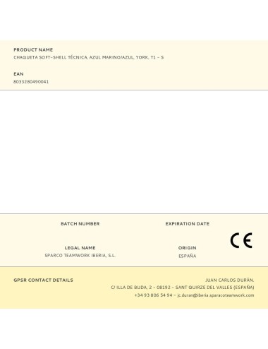 Chaqueta soft-shell tech técnica, azul marino/azul, york,, t1 - s