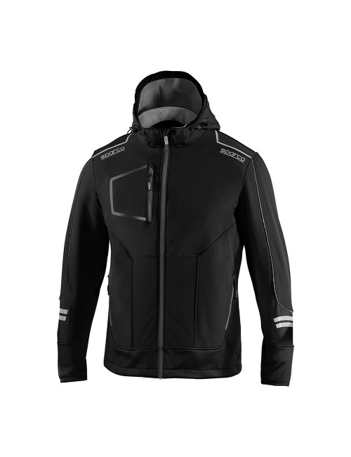 Chaqueta soft-shell tech técnica, negra/gris, york, t3 - l