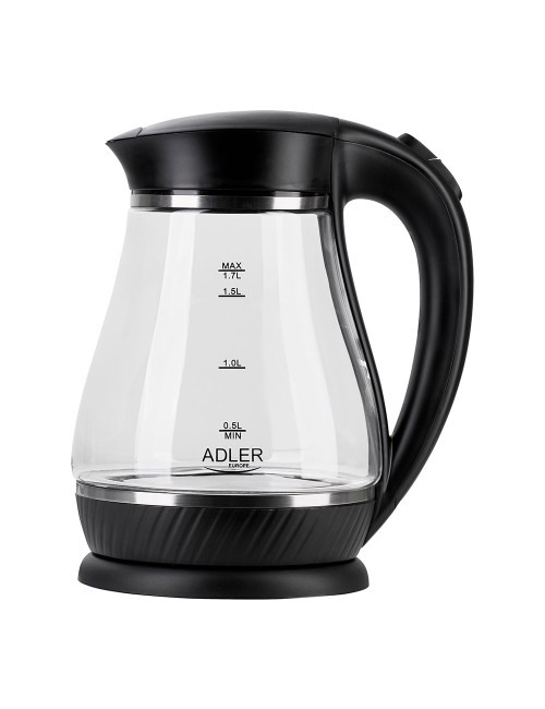 Hervidor de agua de cristal ad 1274 2200 w 1,7 l