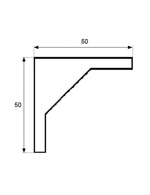 Escuadra super an03 blanca 50 x 50 mm