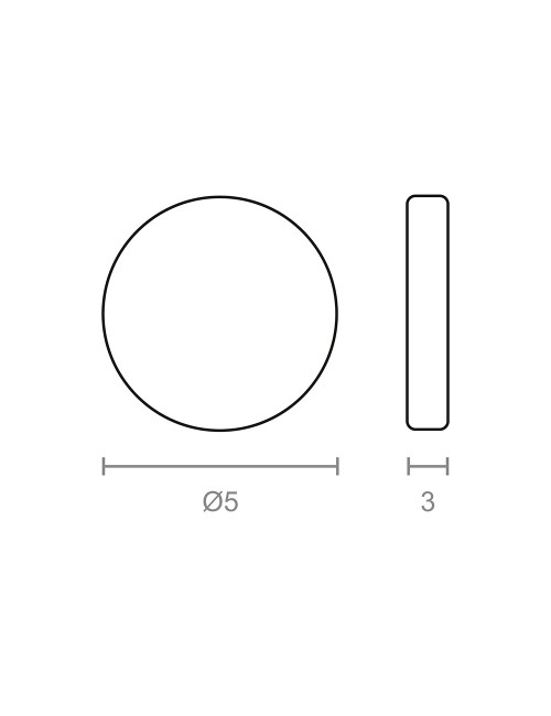 Imán neodimio disco im28 níquel ø5 x 3 mm