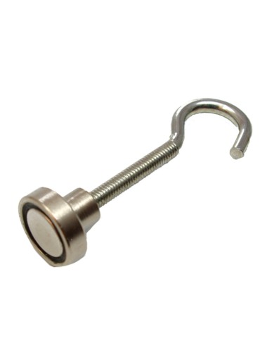 Imán neodimio gancho im32 níquel 20 x 14 mm