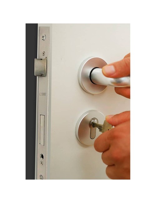 Cerradura embutir c/c cre12 50/85 mm níquel satinado