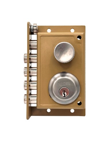 Cerradura sobreponer crs01 derecha, pintado oro