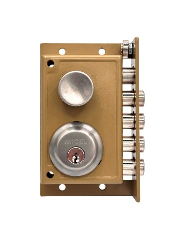 Cerradura sobreponer crs01 izquierda pintado oro