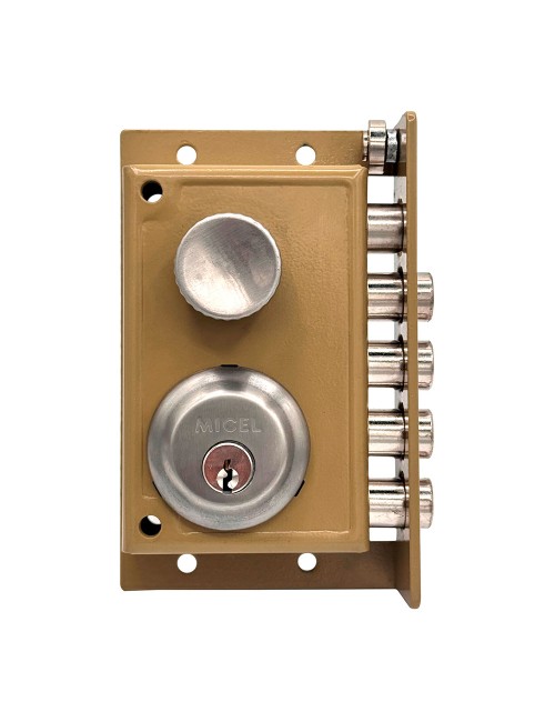 Cerradura sobreponer crs01 izquierda pintado oro