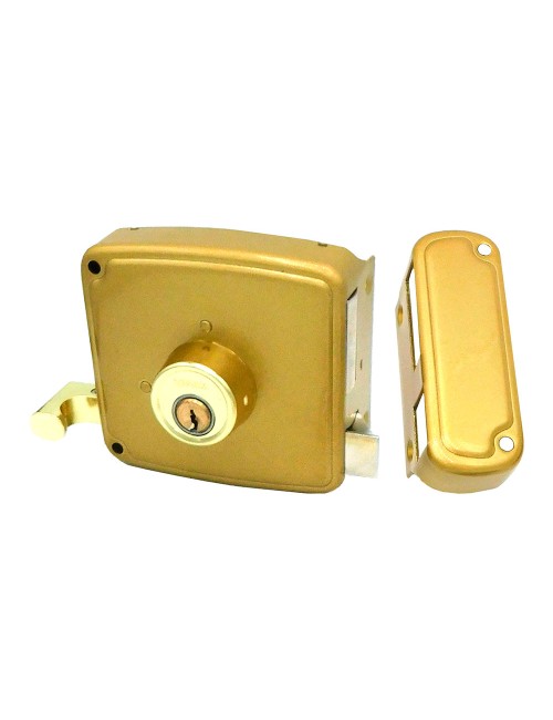 Cerradura sobreponer crs02 izda 40 x 80 mm pintado oro