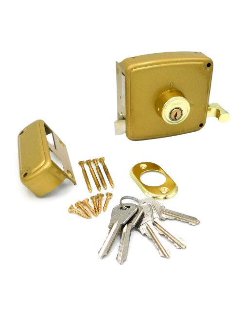 Cerradura sobreponer crs02 dcha 50 x 100 mm pintado oro