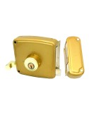 Cerradura sobreponer crs02 izquierda 50 x 100 mm pintado oro