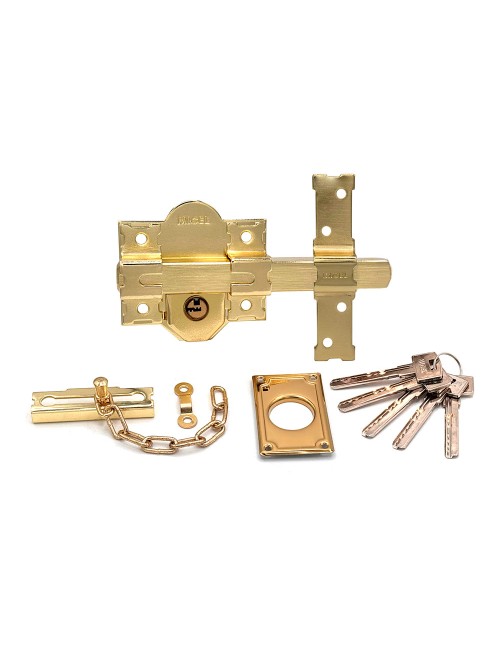 Cerrojo sobreponer crr11 86l/50 mm latón satinado