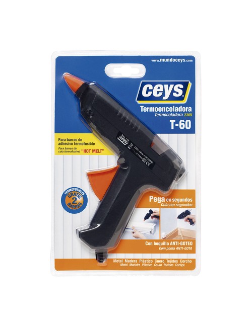 Pistola termofusible t-60, para barras de ø11 mm
