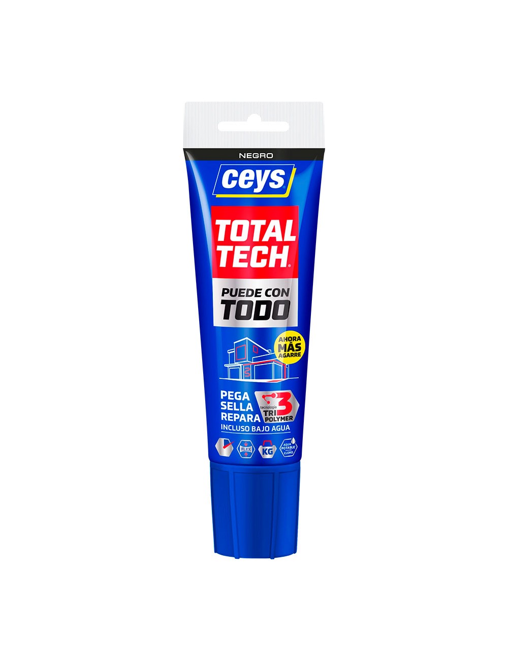 Adhesivo sellador total tech negro tubo 125 ml