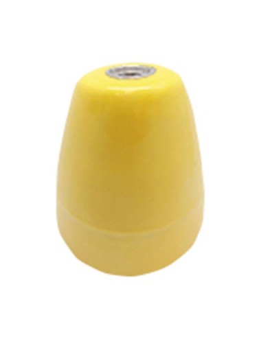 Portalámparas cerámico vintage e27 4 a 100 w 250 v~ amarillo, ø47 x 59 mm