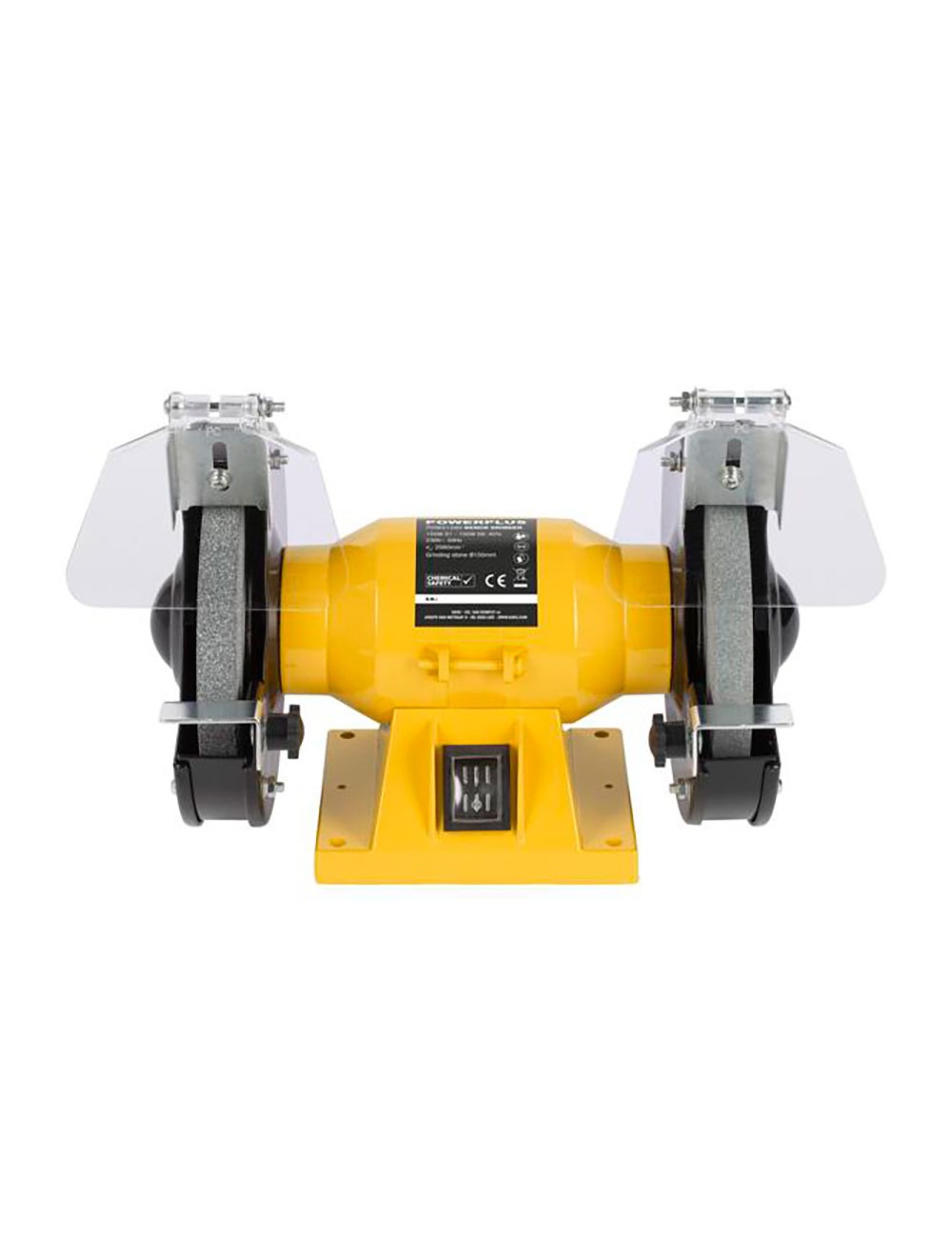 Esmeriladora de banco + 2 ruedas abrasivas de ø150 mm, 150 w