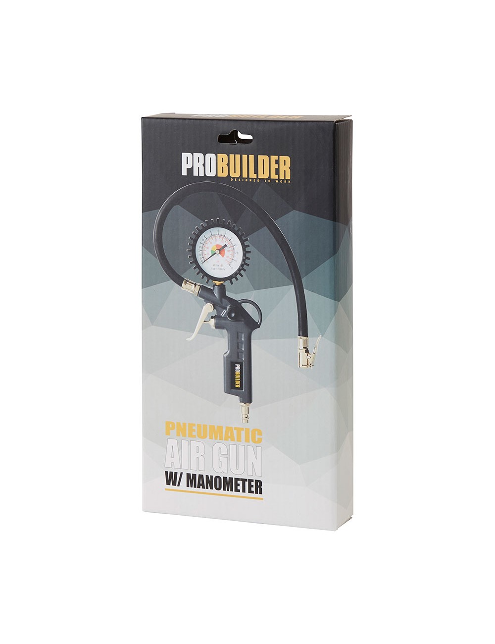 Pistola de inflado con manómetro 0-12 bar