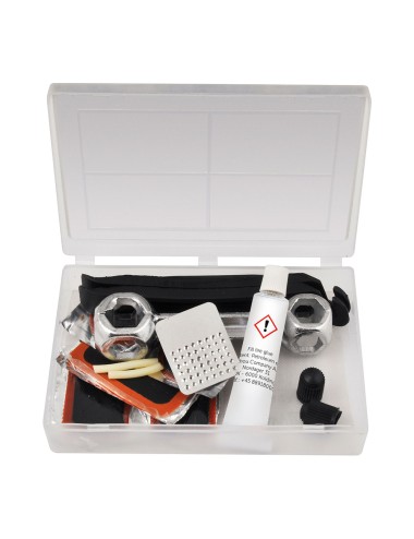 Kit reparación pinchazos con herramienta, 14 piezas