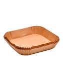 Bandeja de papel cuadrada para freidora de aire foodies mp, 20 x 20 cm, 50 uds