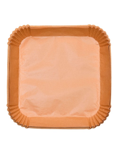 Bandeja de papel cuadrada para freidora de aire foodies mp, 26 x 26 cm, 50 uds