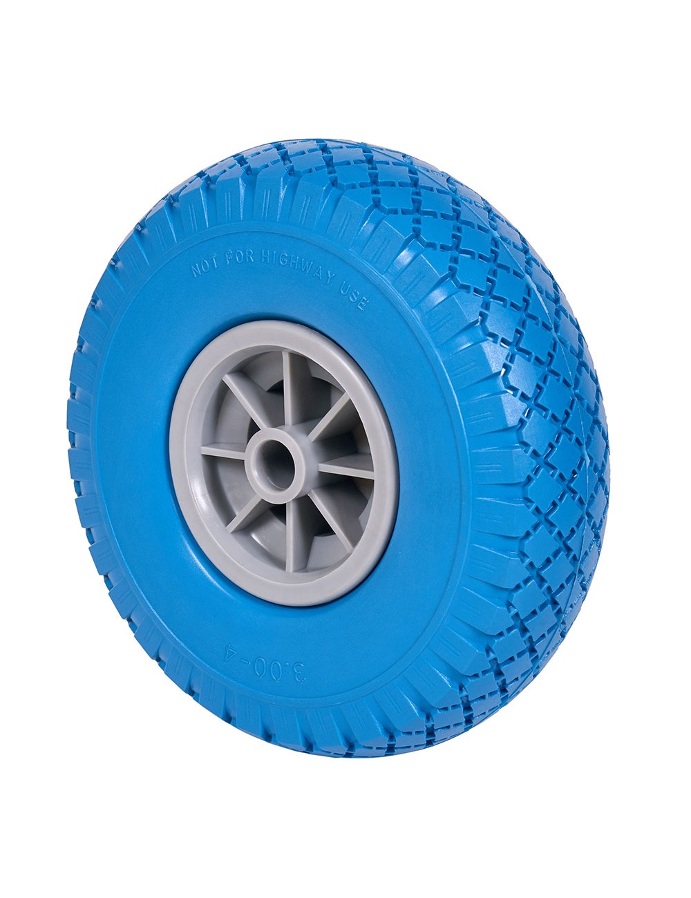 Rueda impinchable azul rifn260-20-75 nucleo poliamix gris eje liso, carga máx. 80 kg