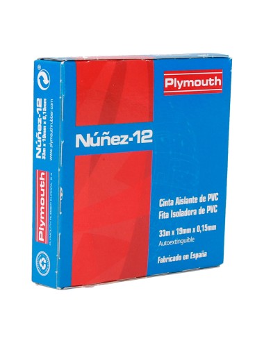 Cinta aislante eléctrica profesional pvc alta adhesion 19 mm x 33 m, blanca