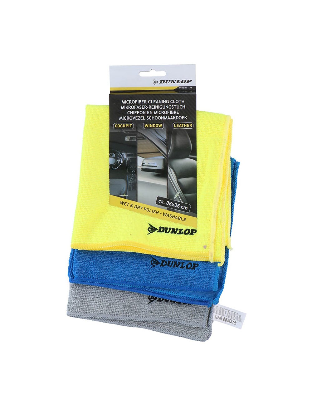 Paño de microfibra para limpieza de coche 35 x 35 cm, set 3 uds