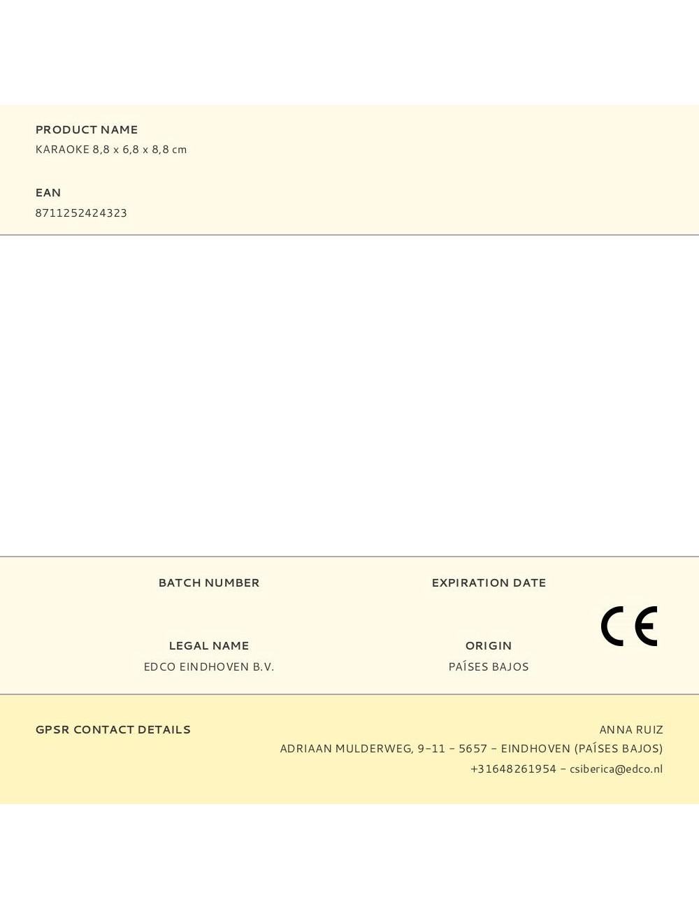 Karaoke mini con leds rgb, 8,8 x 6,8 x 8,8 cm