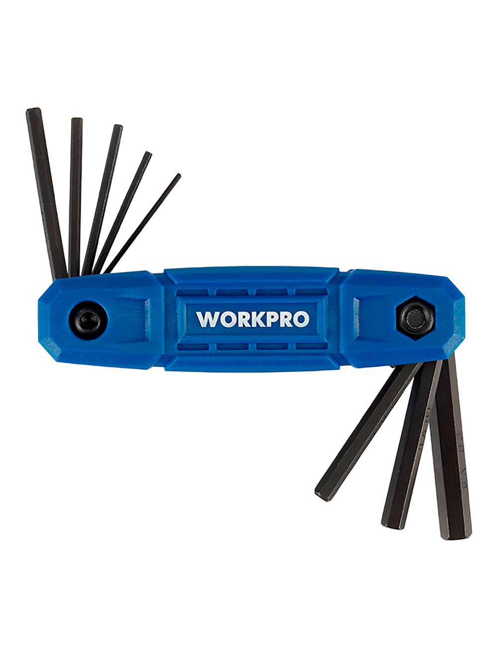 Llaves allen cr-v plegables mango reforzado, juego 8 piezas, (métrico)