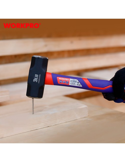 Martillo de cantero con mango de fibra de vidrio, 1500 g