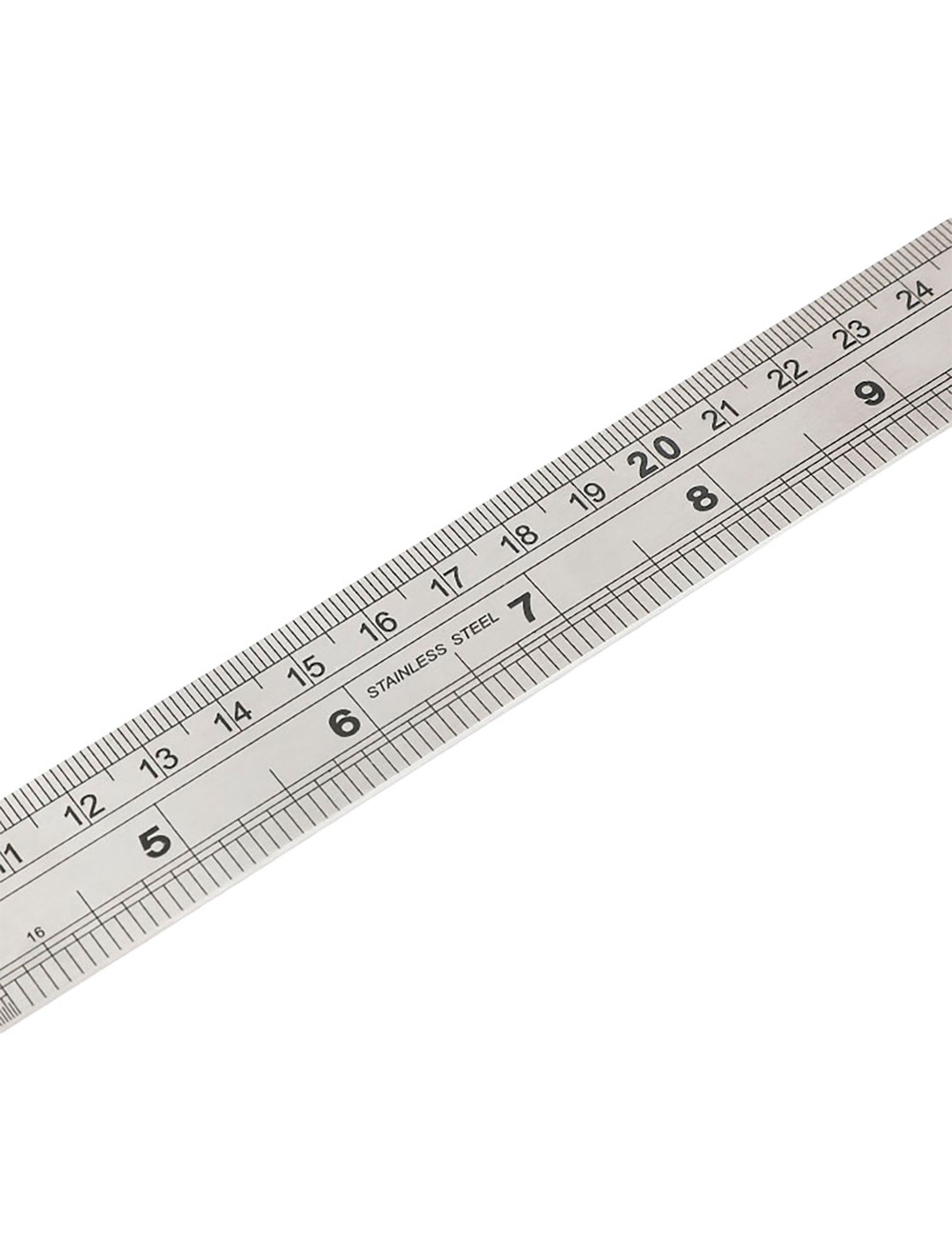 Regla de acero inoxidable, métrico-sae, 600 mm