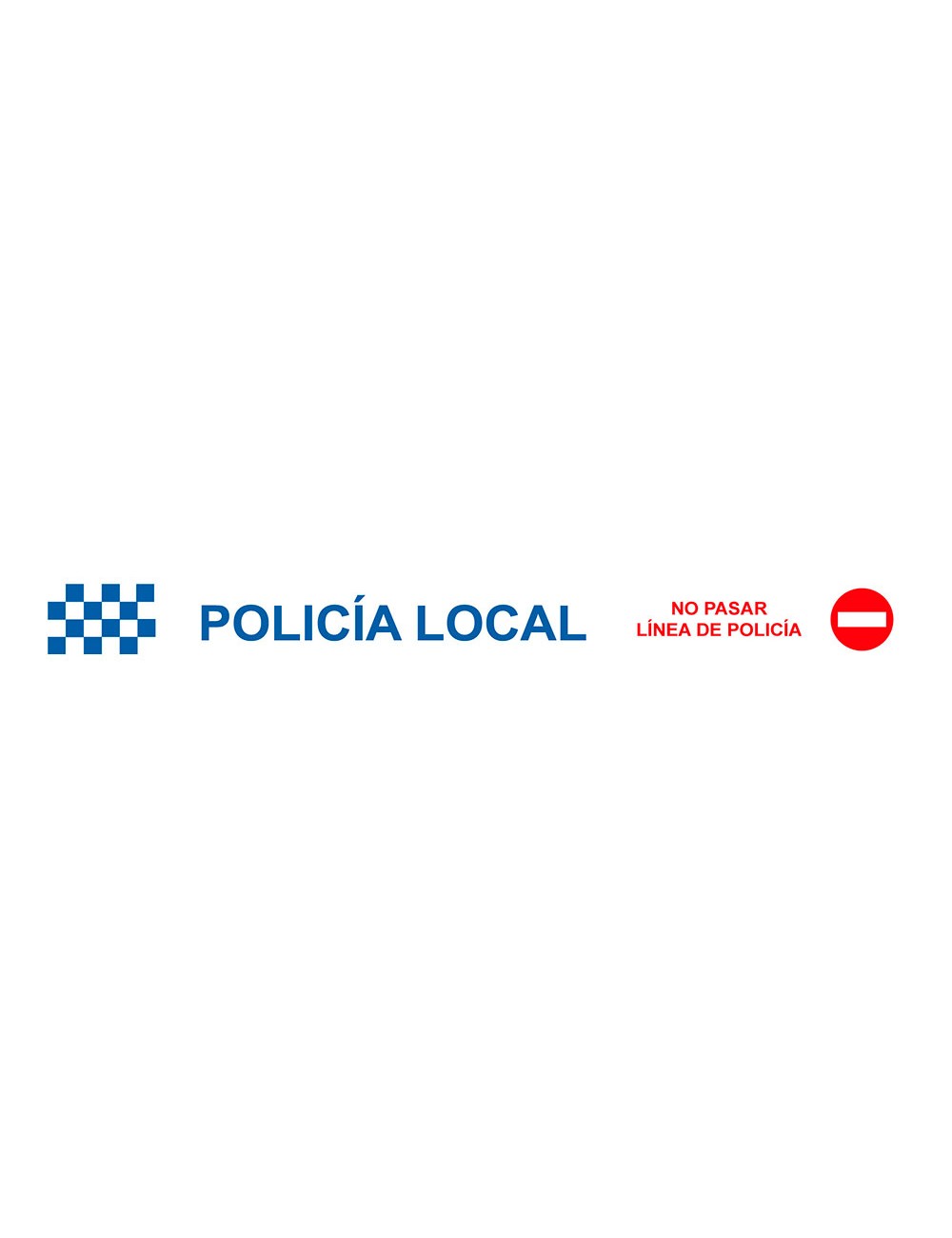 Cinta balizamiento policía local 75 mm x 0,05 mm x 200 m