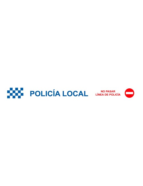 Cinta balizamiento policía local 75 mm x 0,05 mm x 200 m